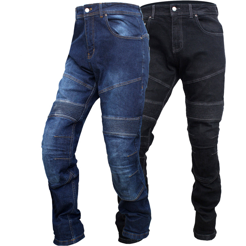 Mens Motorcycle Denim Jeans Motorbike Pant Trousers Lined with Kevlar