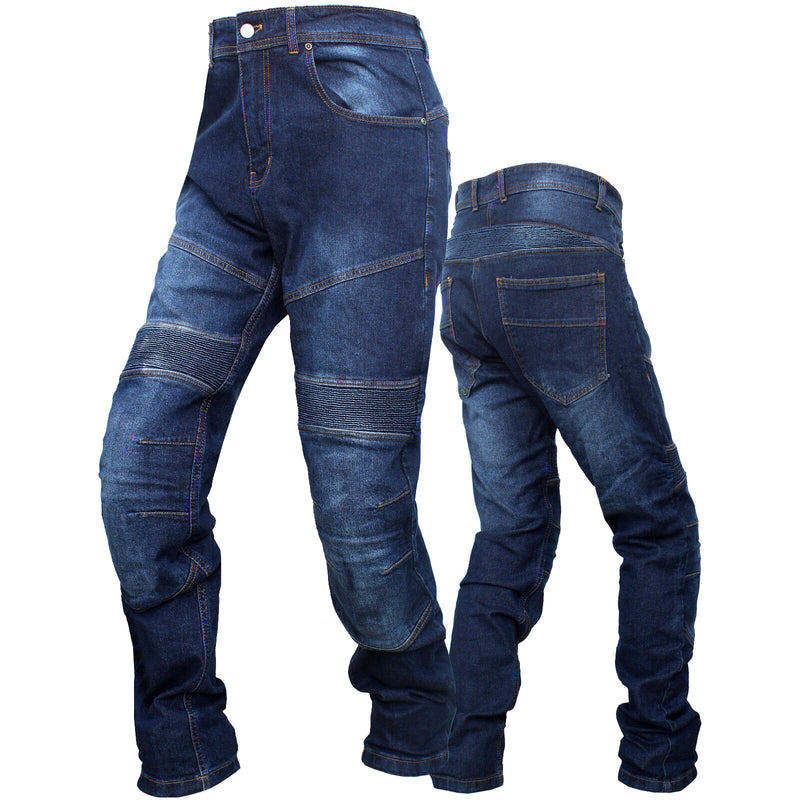 Mens Motorcycle Denim Jeans Motorbike Pant Trousers Lined with Kevlar