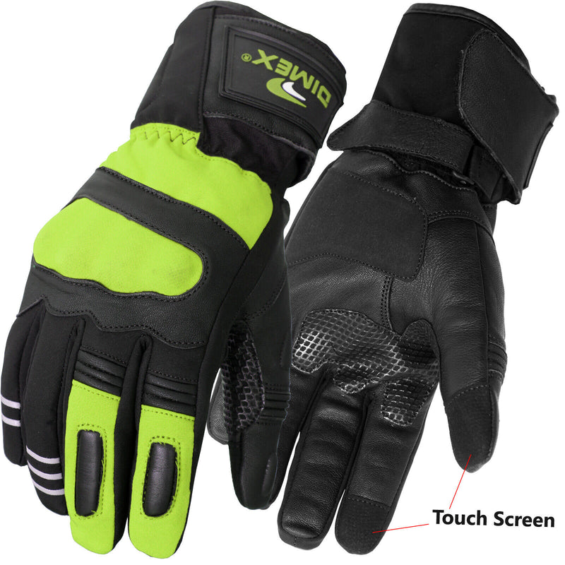 Motorcycle Leather Gloves Knuckle Thermal Protection Full Fingers Touch Screen