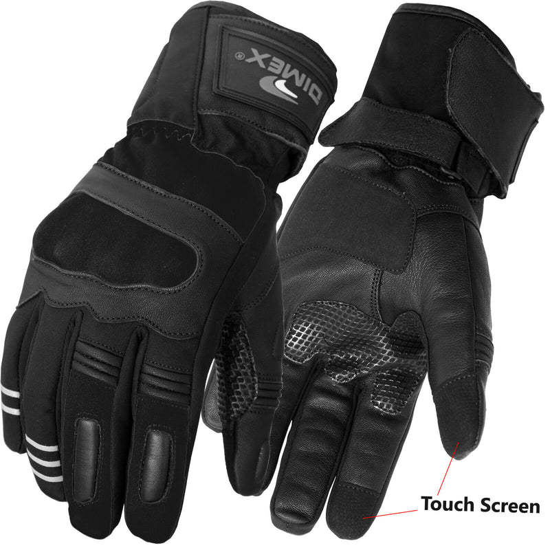 Motorcycle Leather Gloves Knuckle Thermal Protection Full Fingers Touch Screen