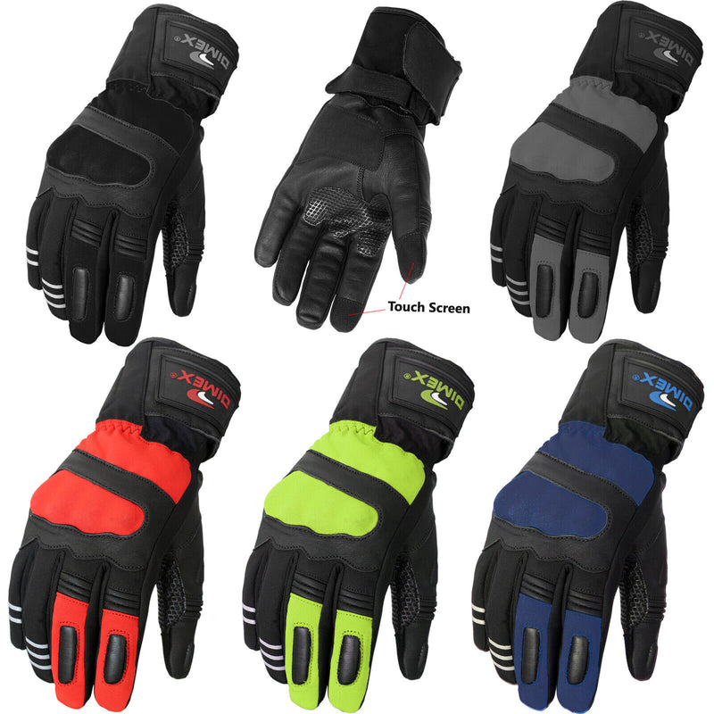 Motorcycle Leather Gloves Knuckle Thermal Protection Full Fingers Touch Screen