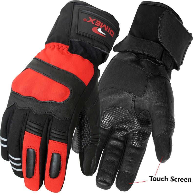 Motorcycle Leather Gloves Knuckle Thermal Protection Full Fingers Touch Screen