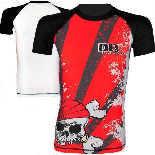 MMA Grappling Rash Guard UFC Half Sleeve Boxing T-Shirt Sports Top