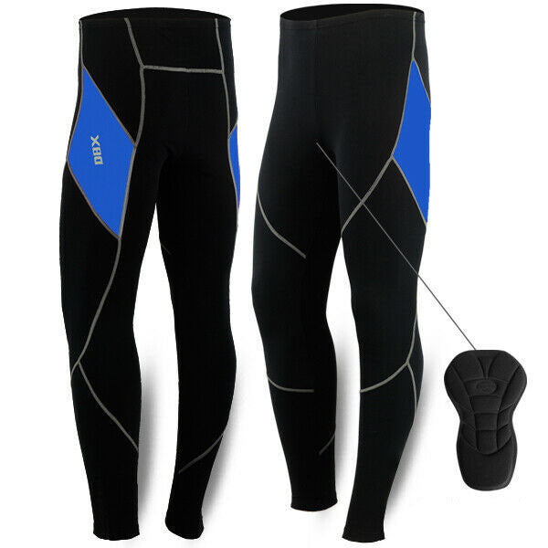 Mens Thermal Pants Tights Winter Cycling Padded Trousers Bike