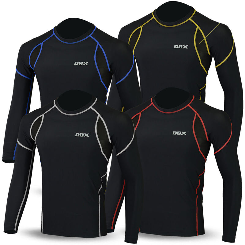 Mens Compression Base Layer Winter Thermal Armour Top Full Sleeve Sports Shirts