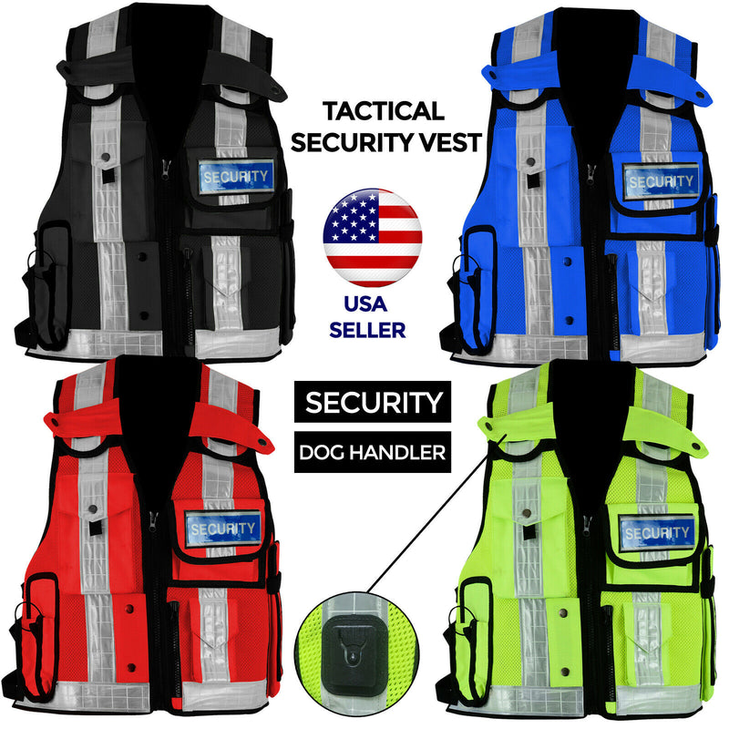 NEW Hi Viz Tactical Vest Security Enforcement CCTV Dog Handler Top Quality