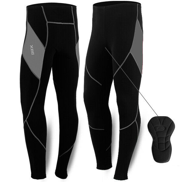 Men Winter Cycling Padded Trousers Thermal Bike Bicycle Legging Pants Tights