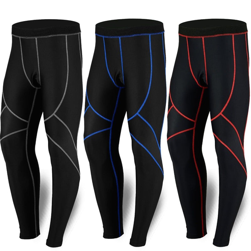 NEW Mens Compression Pants Long Trousers Base Layer Running Tights Black