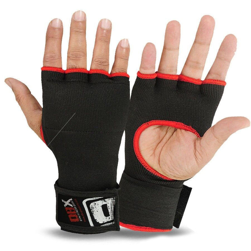 Inner Gloves With Long Wraps Foam Padded MMA Boxing Fight Pair Black