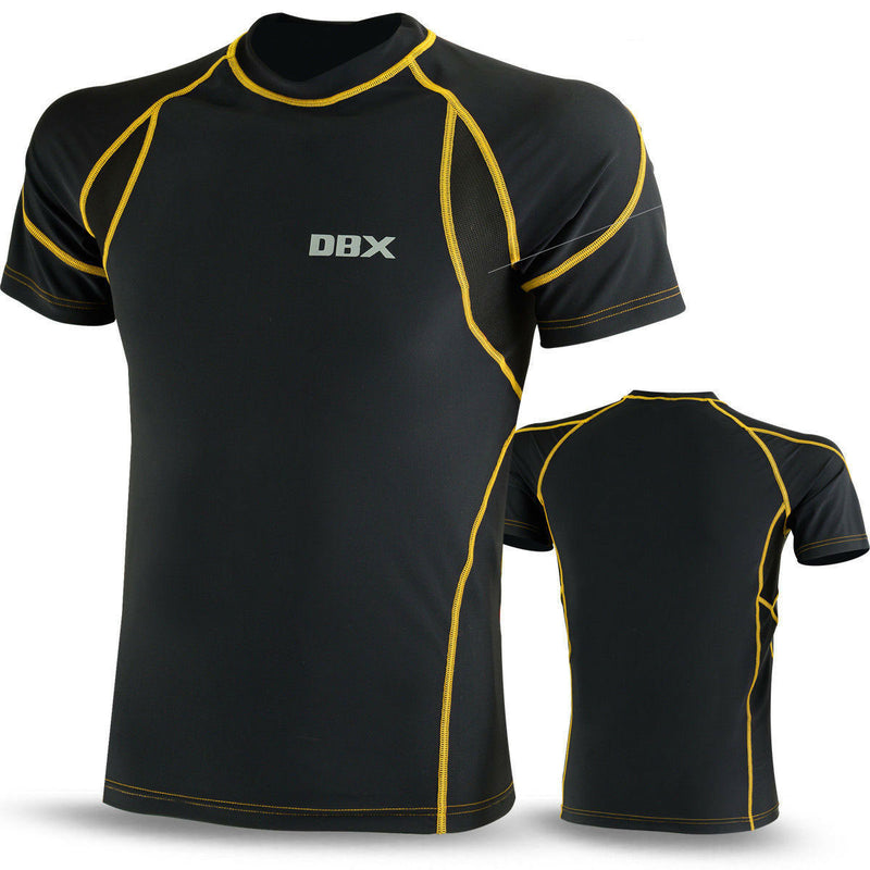 Mens Compression Base Layer Winter Thermal Armour Half Sleeve Sports Gym Shirt