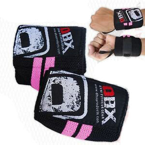 Weight Lifting Wrist Support Cotton Bandage Elasticated Workout Wraps PINK